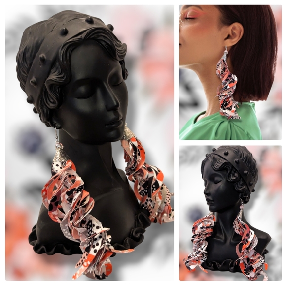 The MBM Boutique Jewelry - 🆕 MBM "Watermelon Sugar" Mix Print Swirl Tassel Earrings